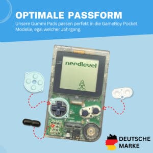 GameBoy Pocket Gummi Silikon Ersatz Pad Knöpfe Tasten (2.1)